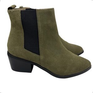 SOL SANA x Revolve suede green pull on ankle boots women’s Size 8.5